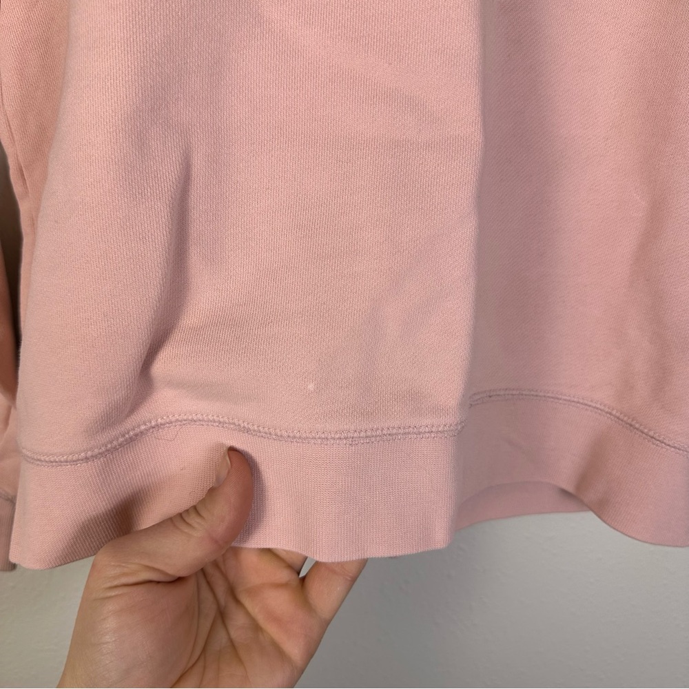 EVERLANE Women's 8 Classic Blush Pink Cropped Crewneck Sweatshirt - Picture 7 of 7